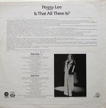 Laden Sie das Bild in den Galerie-Viewer, Peggy Lee : Is That All There Is? (LP, Album, Los)
