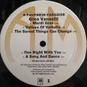 Gino Vannelli : A Pauper In Paradise (LP, Album, Mon)