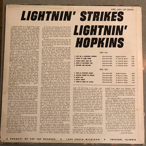 Lightnin' Hopkins : Lightnin' Strikes (LP, Album, Mono)