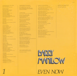 Barry Manilow : Even Now (LP, Album, PRC)