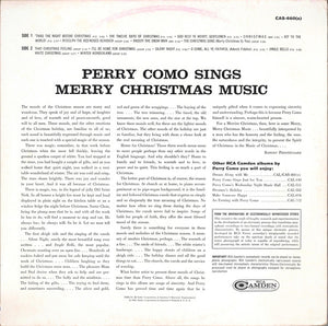 Perry Como : Perry Como Sings Merry Christmas Music (LP, Album, RE)