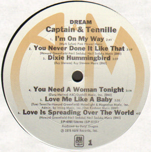 Captain & Tennille* : Dream (LP, Album, Ter)