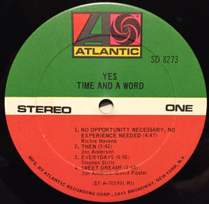 Yes : Time And A Word (LP, Album, RI )