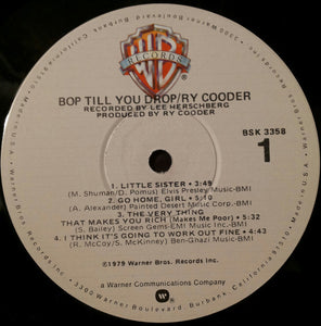 Ry Cooder : Bop Till You Drop (LP, Album, Win)