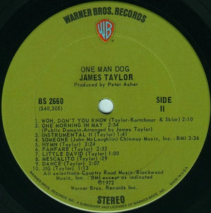 James Taylor (2) : One Man Dog (LP, Album)