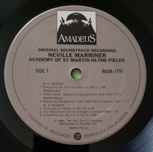Wolfgang Amadeus Mozart - Neville Marriner*, Academy Of St. Martin-In-the-Fields* : Amadeus (Original Soundtrack Recording) (2xLP, Album, All)