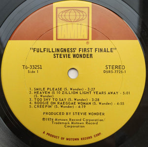 Stevie Wonder : Fulfillingness' First Finale (LP, Album, Bla)