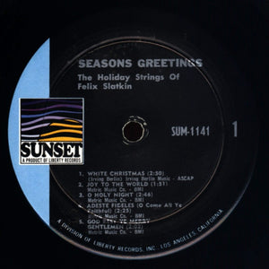 Felix Slatkin : Season's Greetings - The Holiday Strings Of Felix Slatkin (LP, Album, Mono)