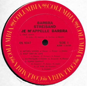 Barbra Streisand : Je m'appelle Barbra (LP, Album, RE)