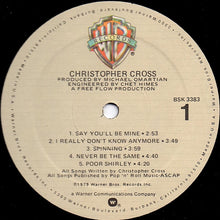 Laden Sie das Bild in den Galerie-Viewer, Christopher Cross : Christopher Cross (LP, Album, Spe)
