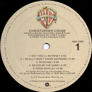 Christopher Cross : Christopher Cross (LP, Album, Spe)