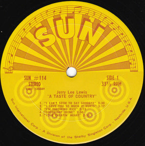 Jerry Lee Lewis : A Taste Of Country (LP, Album, San)