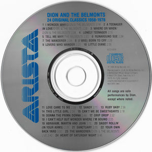 Dion & The Belmonts : 24 Original Classics (CD, Comp)