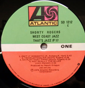 Shorty Rogers : West Coast Jazz (LP, Album, RE)
