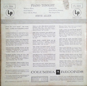 Steve Allen (3) : Piano Tonight! (10", RE)