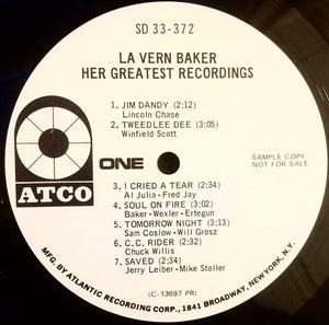 La Vern Baker* : Her  Greatest Recordings (LP, Album, Comp, Mono, Promo, PR )