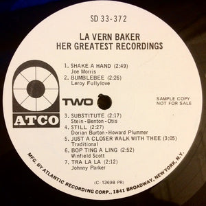 La Vern Baker* : Her  Greatest Recordings (LP, Album, Comp, Mono, Promo, PR )