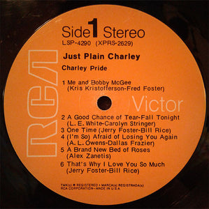 Charley Pride : Just Plain Charley (LP, Album, Roc)