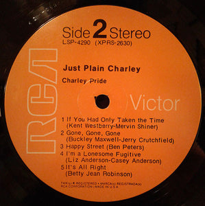 Charley Pride : Just Plain Charley (LP, Album, Roc)