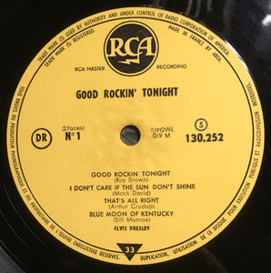 Elvis Presley : Good Rockin' Tonight (10", Comp, RP, Yel)