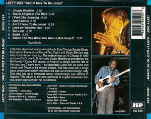 Lefty Dizz : Ain't It Nice To Be Loved (CD, Album)