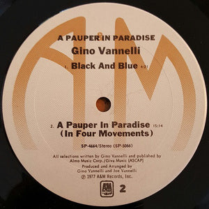Gino Vannelli : A Pauper In Paradise (LP, Album, Pit)