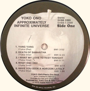 Yoko Ono With The Plastic Ono Band And Elephants Memory : Approximately Infinite Universe (2xLP, Album, Gat)