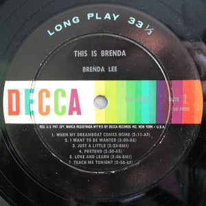 Brenda Lee : This Is Brenda (LP, Album, Mono)