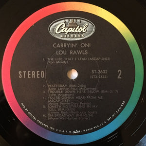 Lou Rawls : Carryin' On! (LP, Album, Los)